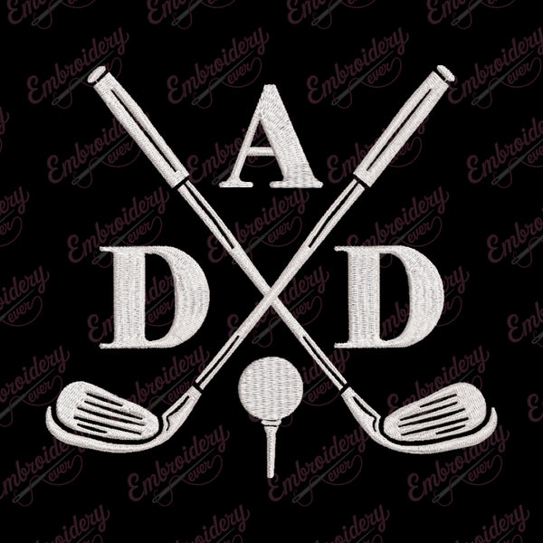 Golf Dad Embroidery Design