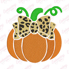 Thanksgiving Pumpkin With Bow Embroidery Design