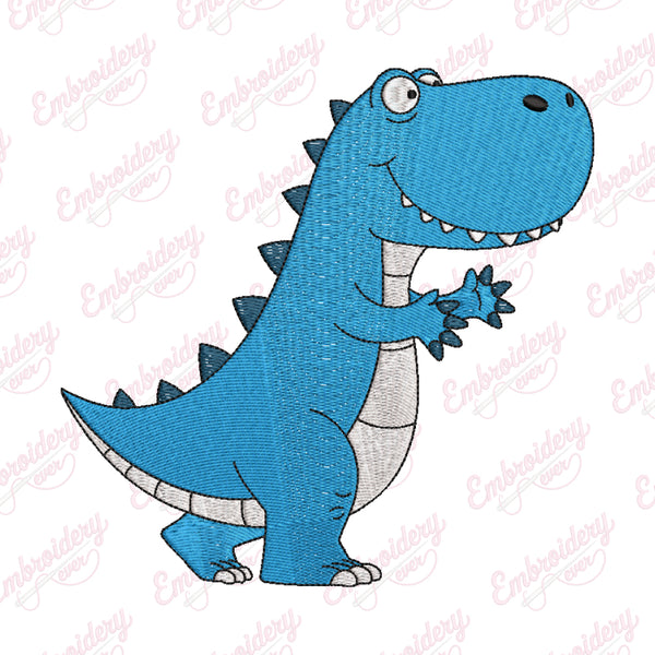 Playing Dinosaur Embroidery Design