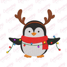 Reindeer Penguin Christmas Embroidery Design