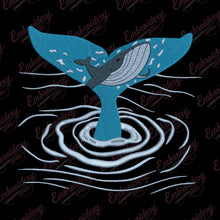 Humpback Whale Embroidery Design