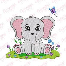 Cute Elephant Embroidery Design