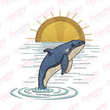 Dolphin Splash Machine Embroidery Design
