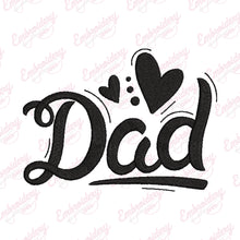 Dad Heart Embroidery Design