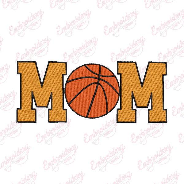 Basketball Mom Embroidery Design