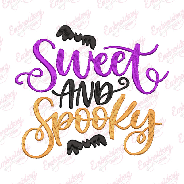 Halloween Sweet and Spooky Embroidery Design