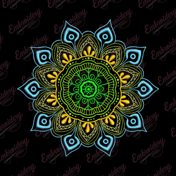 Intricate Mandala Embroidery Design