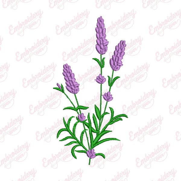 Lavender Flower Machine Embroidery Design