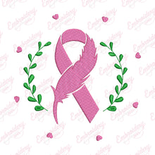 Breast Cancer Awareness Ribbon Embroidery Design