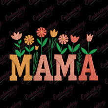 Flower Mama Typography Embroidery Design