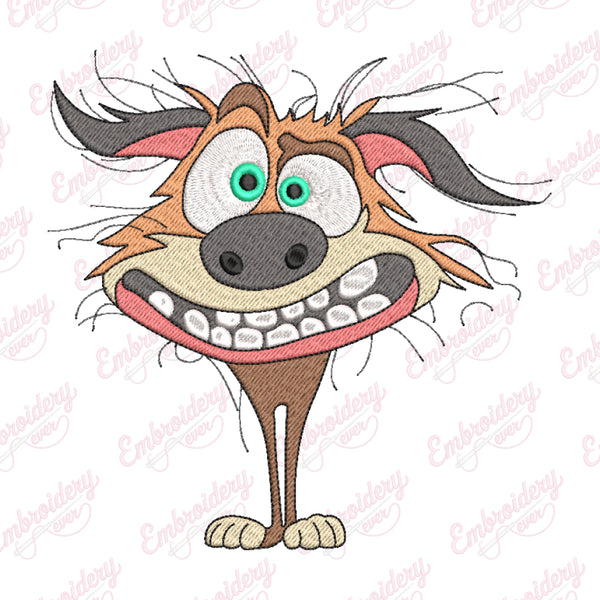 Funny Dog Embroidery Design