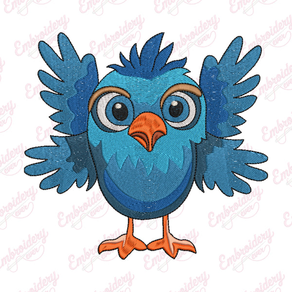 Blue Bird Embroidery Design