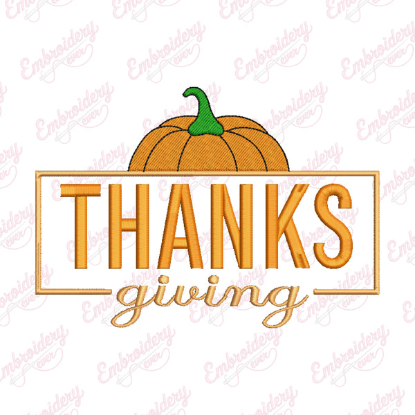 Thanksgiving Blessings Embroidery Design