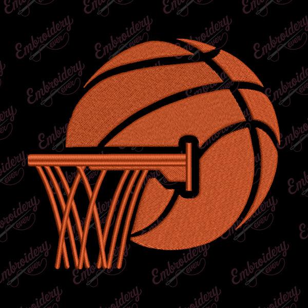 Basket Ball Embroidery Design