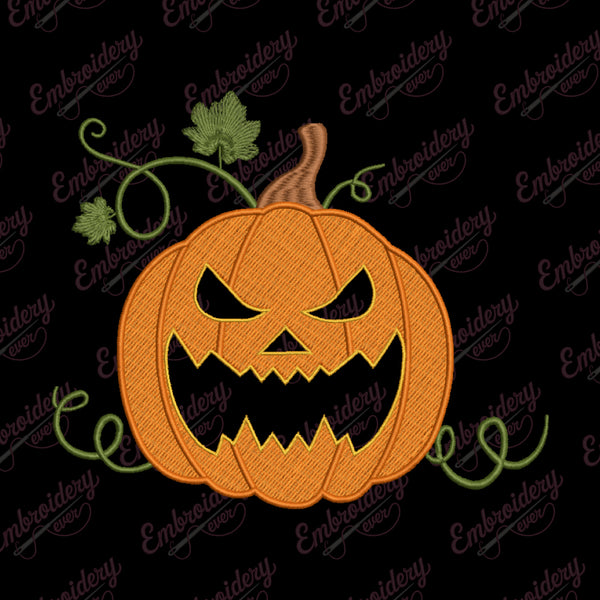 Halloween Pampkin Embroidery Design