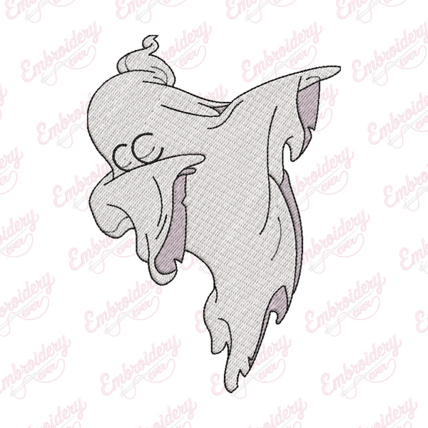 Dabbing Ghost Halloween Embroidery Design