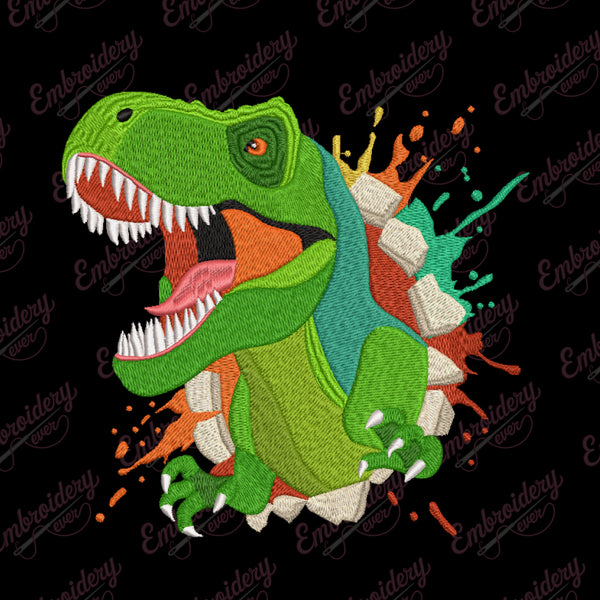 T-rex Dinosaur Machine Embroidery Design