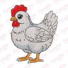 White Chicken Machine Embroidery Design