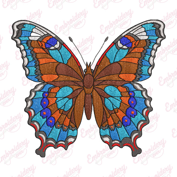 Colorful Butterfly Embroidery Design
