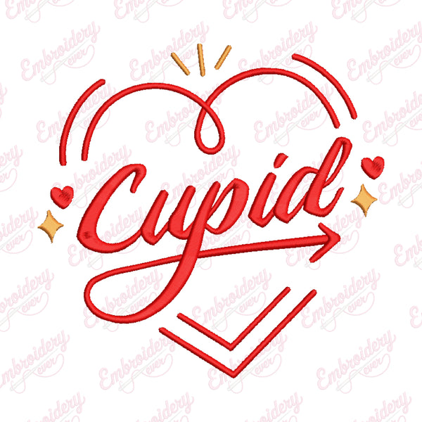 Cupid's Love Embroidery Design