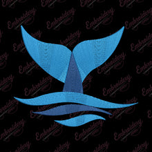 Whale Tail Serenity Embroidery Design