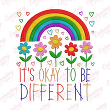 It's ok to Be Different Autism Embroidery Design