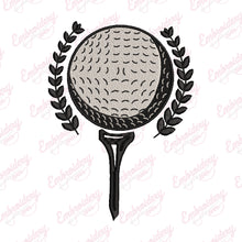 Golf Ball With Laurel Wreath Embroidery Design