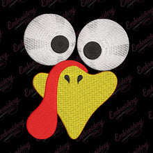 Thanksgiving Turkey Face Embroidery Design
