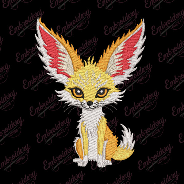 Fennec Fox Embroidery Design