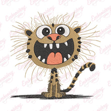 Happy Little Tiger Embroidery Design