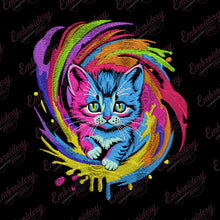 Baby Cat Kitten Cartoon Embroidery Design