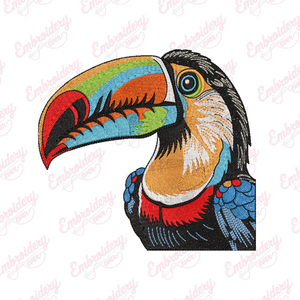 Cute Toucan Bird Embroidery Design