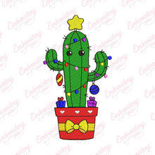 Christmas Cactus Delight Embroidery Design