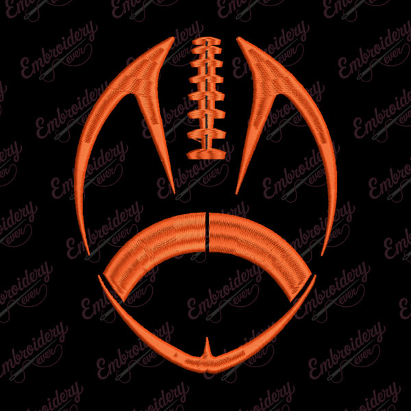 American Football LinArt Embroidery Design