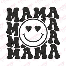 Mama Smiley Face Embroidery Design