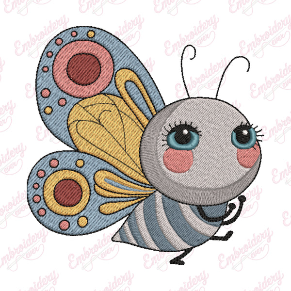 Cute Butterfly Embroidery Design