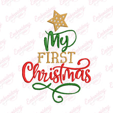 My First Christmas Tree Embroidery Design