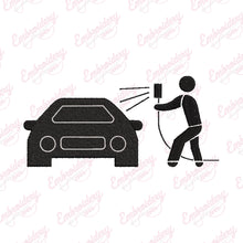 Car Washing Embroidery Design