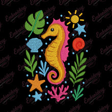 Seahorse Under The Sea Machine Embroidery Design