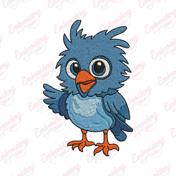 Funny Bird Embroidery Design