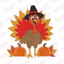 Happy Thanksgiving Turkey Embroidery Design