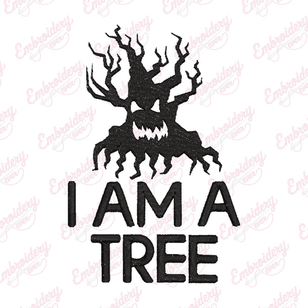 Halloween Spooky Tree Embroidery Design