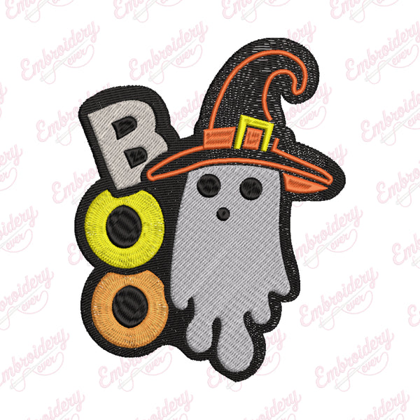 Cute Little Halloween Boo Machine Embroidery Design