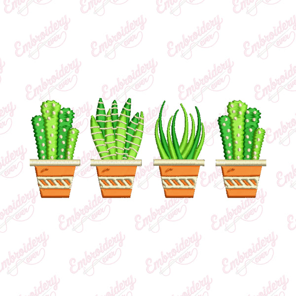 Gardening Botanical Plants Embroidery Design