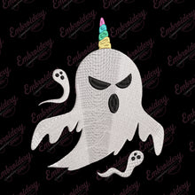 Halloween Boonicorn Unicorn Ghost Embroidery Design
