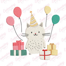 Cute Cats Birthday Party Embroidery Design