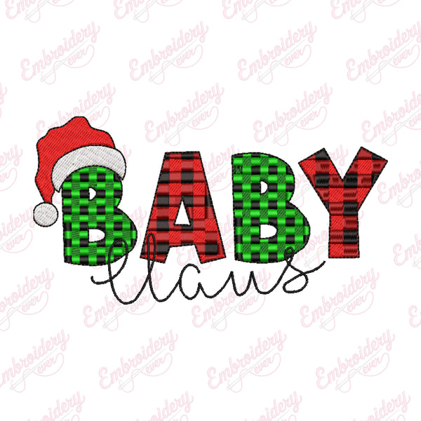 Baby Claus With Santa Hat Embroidery Design