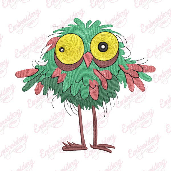 Crazy Bird Embroidery Design for Digital Machines