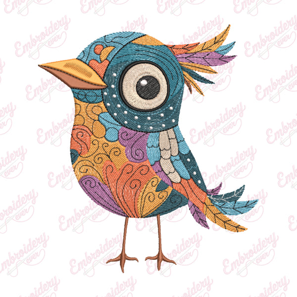 Beautiful Bird Embroidery Design