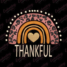 Thankful Rainbow Thanksgiving Embroidery Design